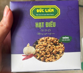 Hạt điều vị tỏi ớt hộp lễ 100gr