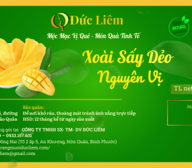 Xoài sấy dẻo nguyên vị Đức Liêm, hộp pet 250gr (nhãn xanh Đặc sản Bình Phước)