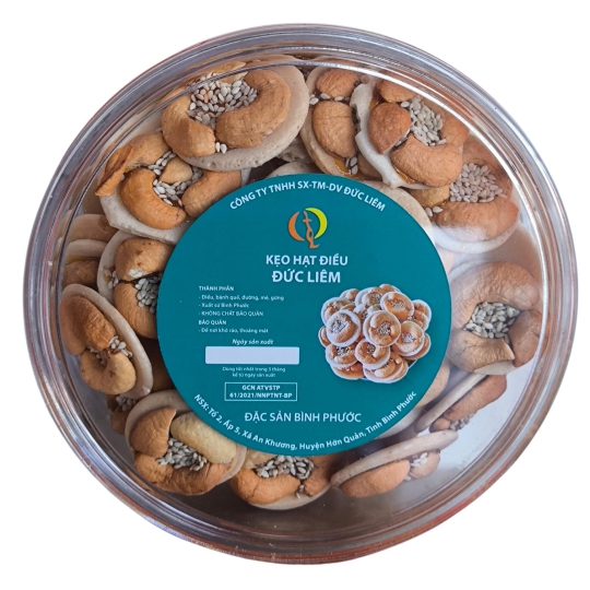 Kẹo hạt điều loại hộp tròn 400g